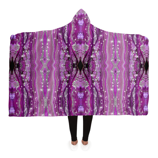 Agate Fantasy Oversized Sherpa Fleece Hooded Blanket